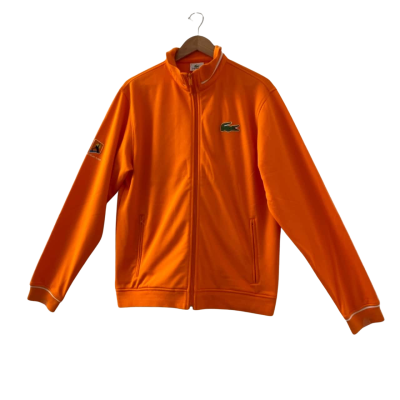 LACOSTE SPORT Men's Australia Open AO Tennis Zip Track Jacket - Size 6 Orange (X Large)