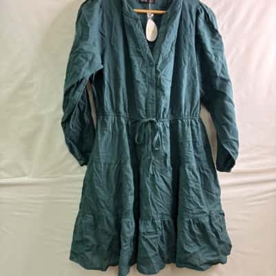 You + All Womens Size 16 Long Sleeve Dress / Mini Dress Green BNWT
