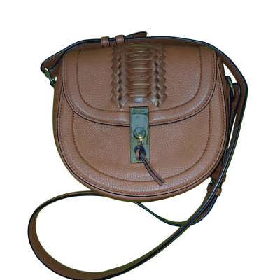 Azzurra Leather Brown Saddle Bag Handbag Equestrian Handbag Gold Hardware Bags 