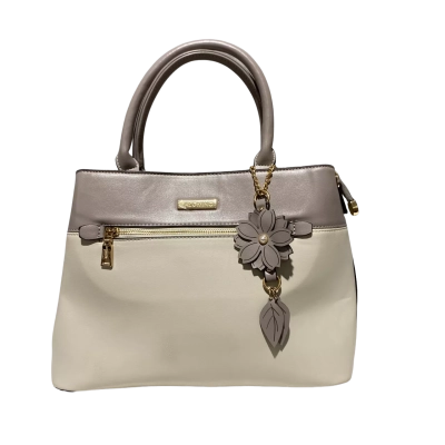  Palimino Two Tone Womens Leather Handbag Beige / Cream / Gold Hardware