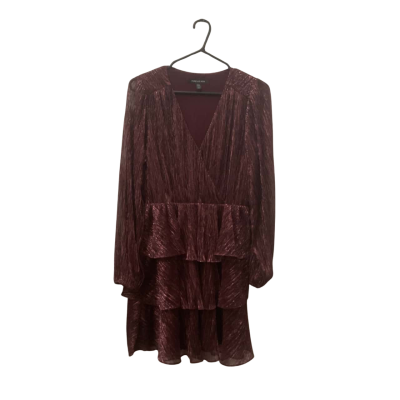 Women’s Forever New  Size 10 Long Sleeve Dress Maroon 