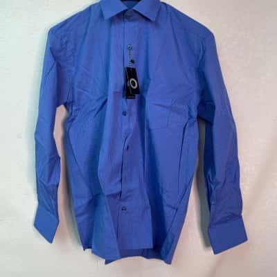 Benetton Mens  Size M Business Shirt Blue 
