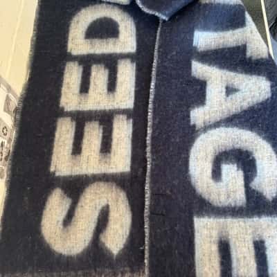 Women’s Seed Heritage Logo Fluffy Scarf in Midnight Sky (B17)