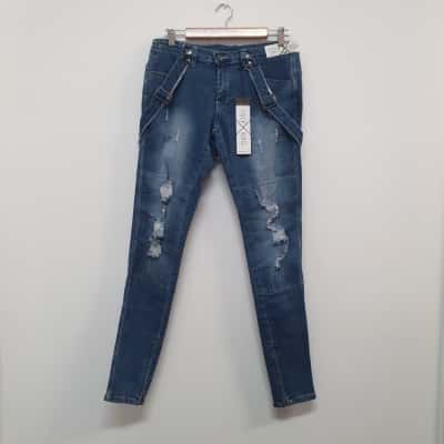 Tiger Horse Men's Size 32 Distressed Stretch Jeans - New With Tags