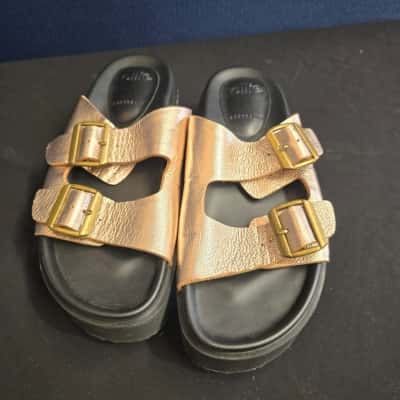 Rollie Womens  Size 38 Sandals Black  / Gold 