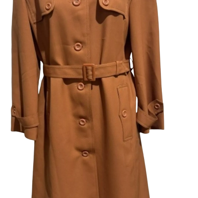  Vintage Womens London Mist by Leon Cutler Burnt Orange Coat, Size 12