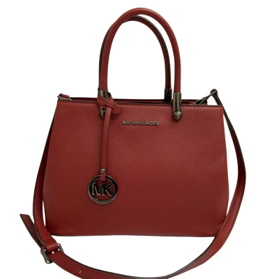 Michael Kors Womens Hope Medium Messenger/Satchel Bag Red
