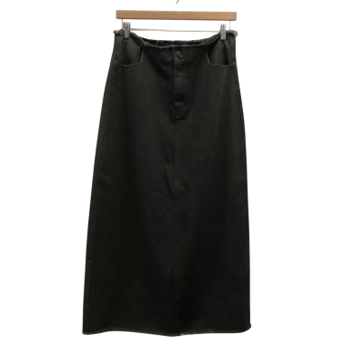 Talisman Womens  Size L Denim Maxi Skirt Green 