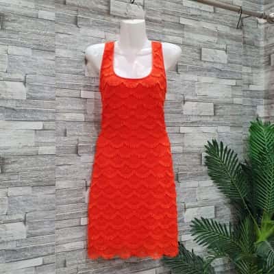 Guess Womens  Size S Mini Dress Gold / Orange 