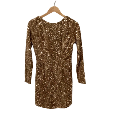 Billy J Womens  Size 12 Cocktail Dress Gold 
