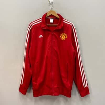 Adidas Manchester United Mens  Size XL Performance Jacket Red 
