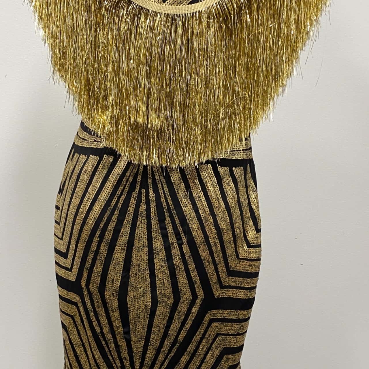 XIN PANRONG Womens Size 14 Party Dress Black / Gold (s)
