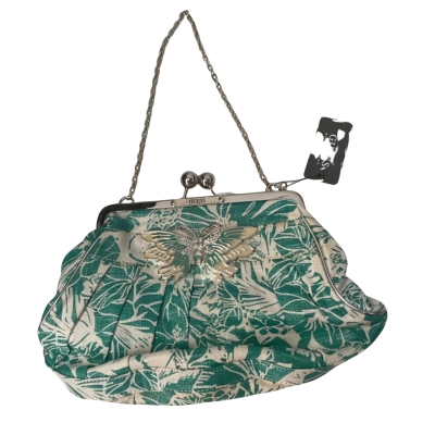 Womens Guess Shoulder Bag Green / White 