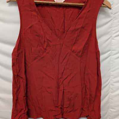 Gorman Womens Sleeveless Red Top - Size 12
