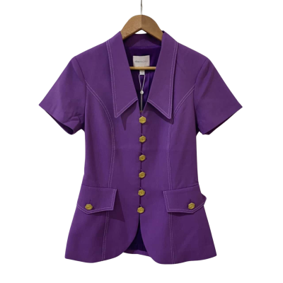 alice McCall Womens  Size 8 Button Up Top Purple 
