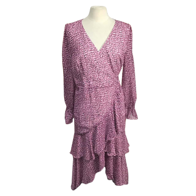 Forever New Curve Womens  Size 16 Sara Ruffle Sleeved Curve Wrap Dress  