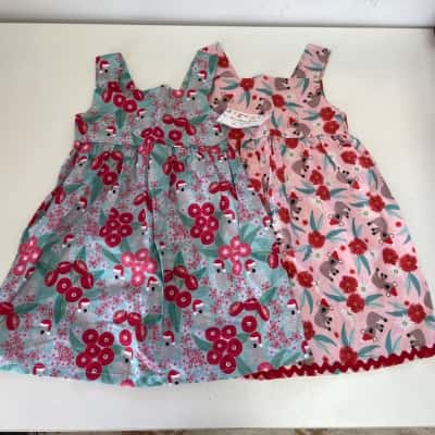 Something Sweet Handmade Christmas Pattern Dresses Size 4 