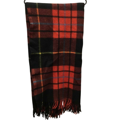 Vintage Travel mate Red Checked Travel Blanket Approx 165 x 165cm