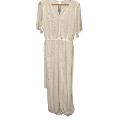 Balticborn Womens  Size XL White Spotted Dress
