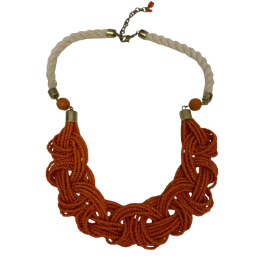 Unbranded Women's Beaded Necklace Orange 