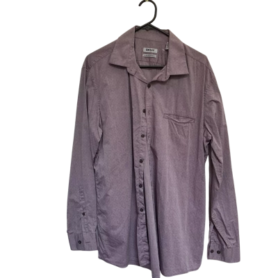 DKNY Mens  Size M Purple long sleeve 100% cotton