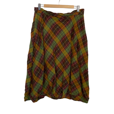 Lilith Womens  Size L Midi Skirt Checked / Multicoloured 