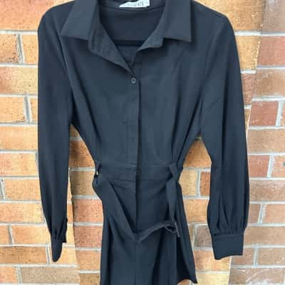 Style State Womens  Size 8 Long Sleeve Playsuit Black  