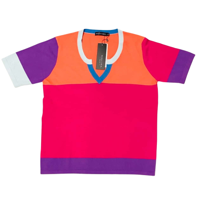 BNWT Mara Carol XL Bright-Multicoloured (Pink, Orange, Purple, Light-Blue) Short-Sleeve Women’s Top