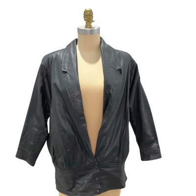 Privilege Size 12 Black Leather Jacket