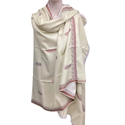Pure Wool Oswal Shawl Brown / Pistachio Green 