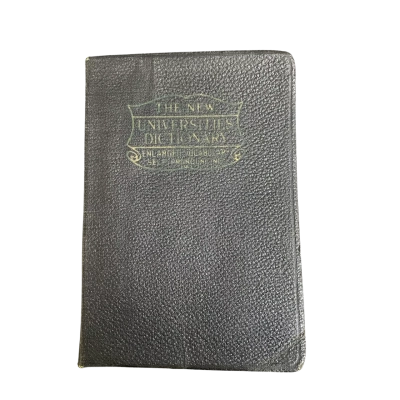 Vintage Dictionary The New Universities Leather Softcover Edition, 1925