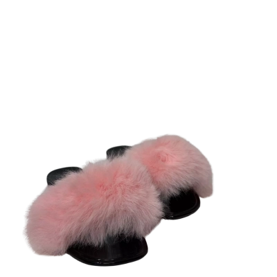 Steve Madden fluffy pink slides Size 6 