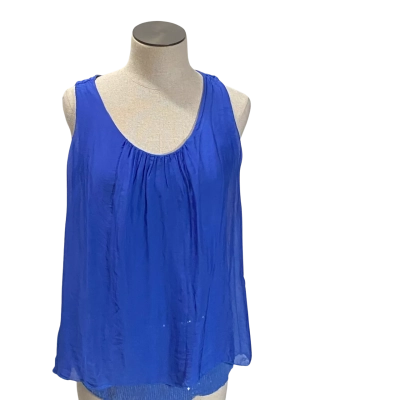 La Strada Royal Blue Sequin Singlet Top Size S