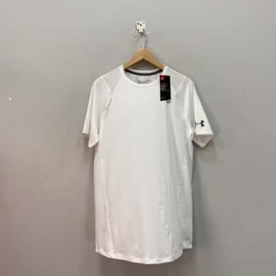 Under Armour Mens  Size L Short Sleeve Training T-shirt White 