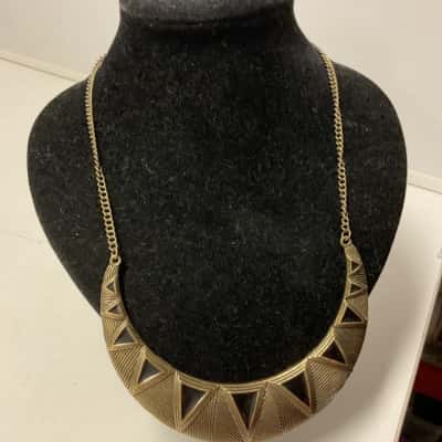  Womens cleopatra inspired Black/bronze tones necklace
