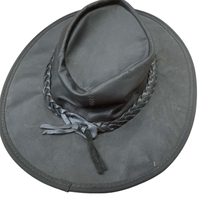 Red Rock Small Genuine Kangaroo Leather Black Cowboy Hat 