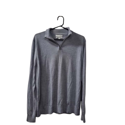 Autograph Men's Size XL Quarter Zip Merino Wool Jumper in Grey 