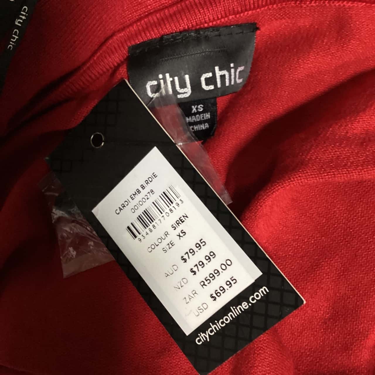 City Chic Womens Size XS Cardigans Red BNWT(s)