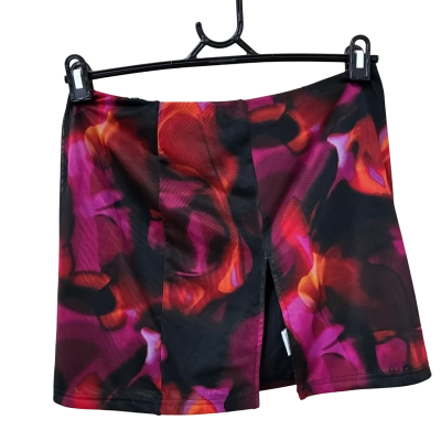 White Fox Womens Size L Pink Flame Mini Skirt