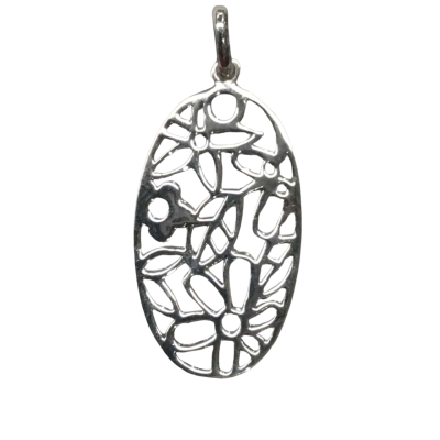  Women's Silver Floral Pendant 