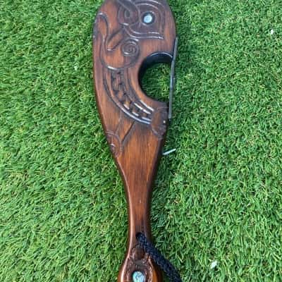 Carved wooden wahaika 