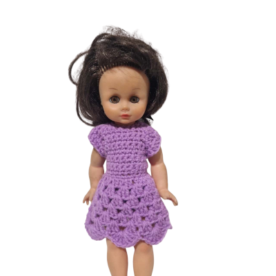 Vintage doll brown hair with brown eyes