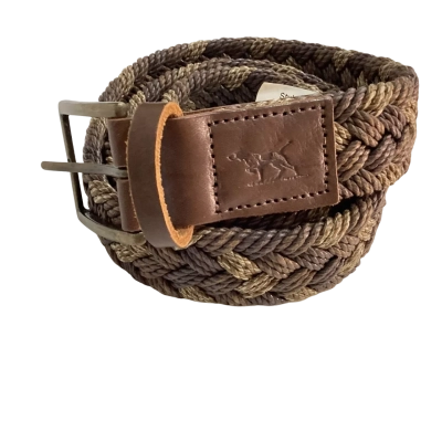 NEW - Rodd & Gunn Mens  Size M Plaid Belt Brown 