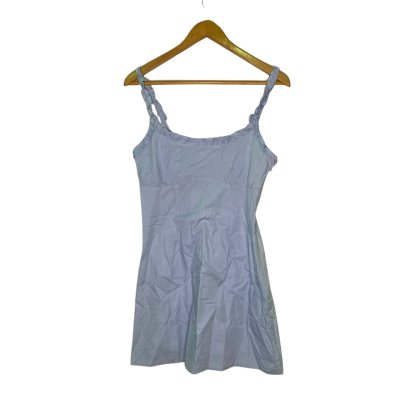 Cotton On Womens  Size 10 Shoestring Strap Dress Blue 