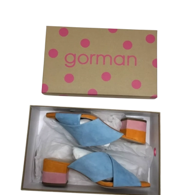 Gorman Size 39 Cross Paths Mule Suede Sandals In Box - RRP$229