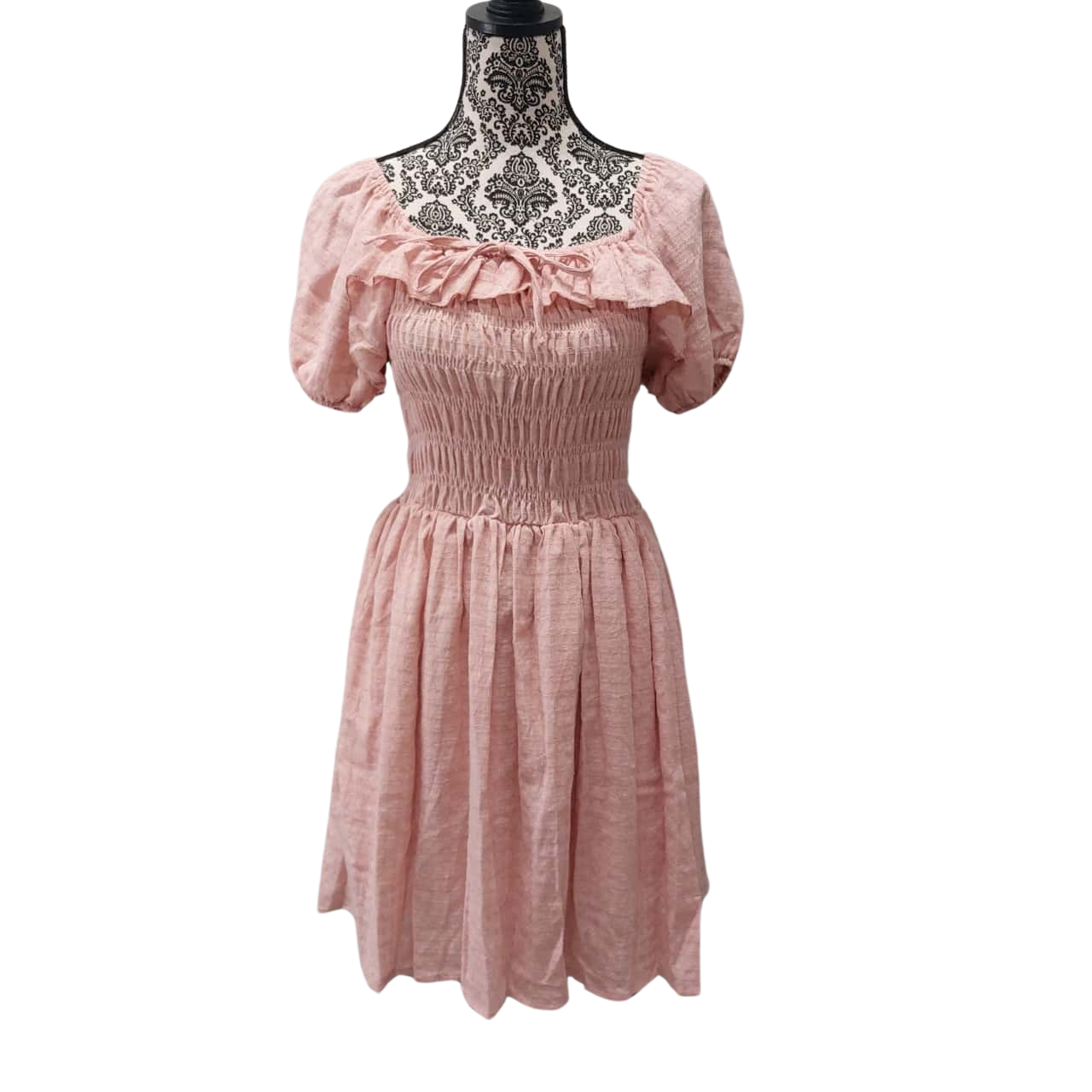 Minx & Moss Womens Size 12 Midi Dress / Short Sleeve Dress Pink (s)