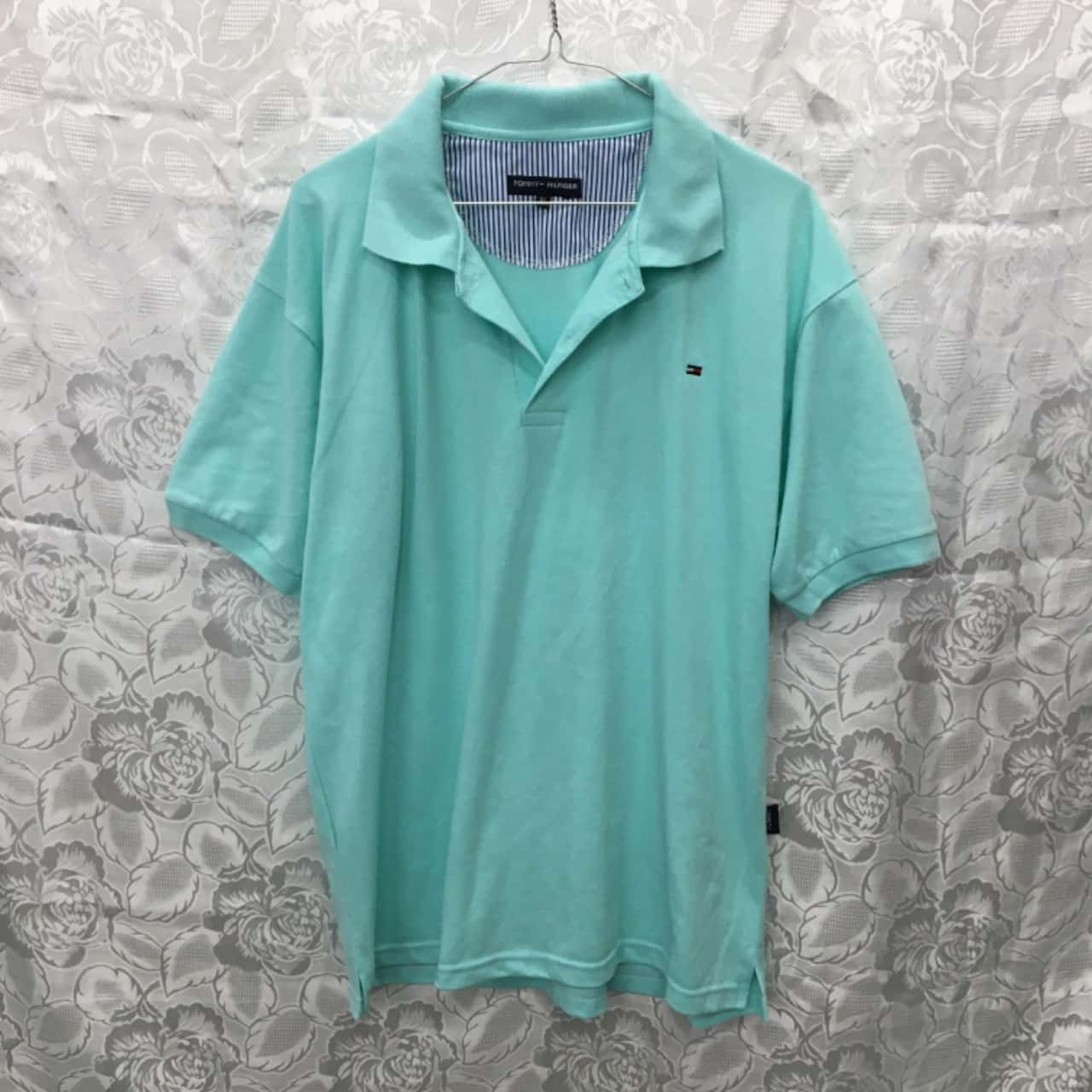 Tommy Hilfiger Mens Size XL Polos Aqua
