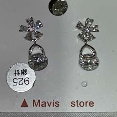  Women's Earrings Marked 925 with CZ