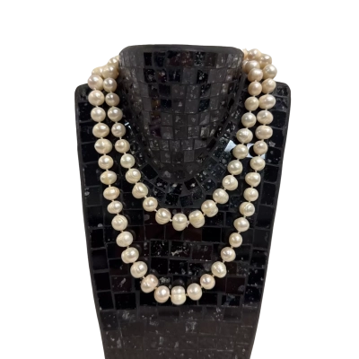 Vintage Genuine Freshwater Pearl Stranded Necklace (121 grams)