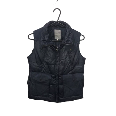 G-Star Raw Navy Blue and Denim Puffer Vest Size S
